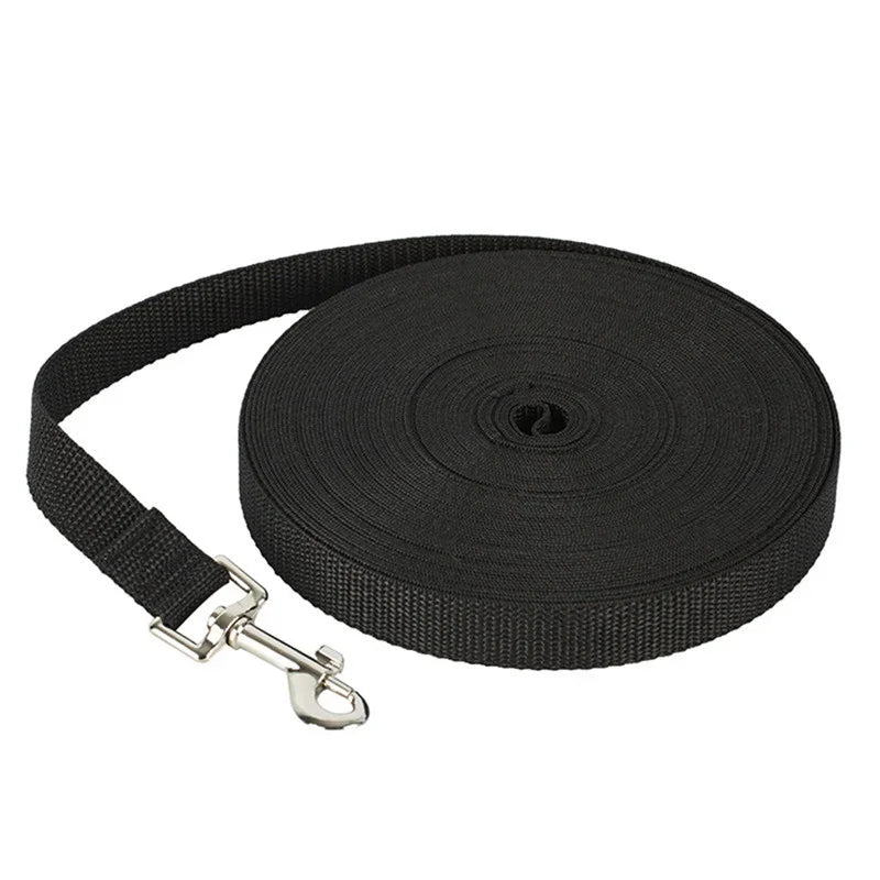 Nylon Long Line Dog Training Leash - 1.5m to 30m Recall Lead