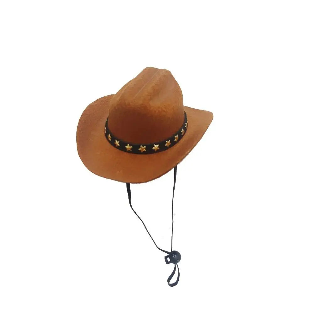 Dog Cowboy Hat - Adjustable Summer Headwear for Cats and Dogs