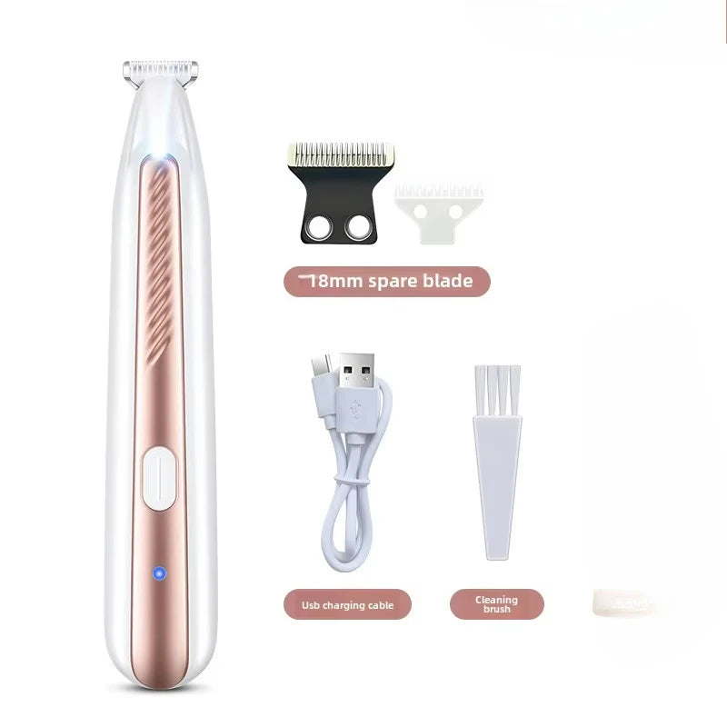 Waterproof Paw Trimmer - Quiet Electric Shaver for Paw Pads and Faces