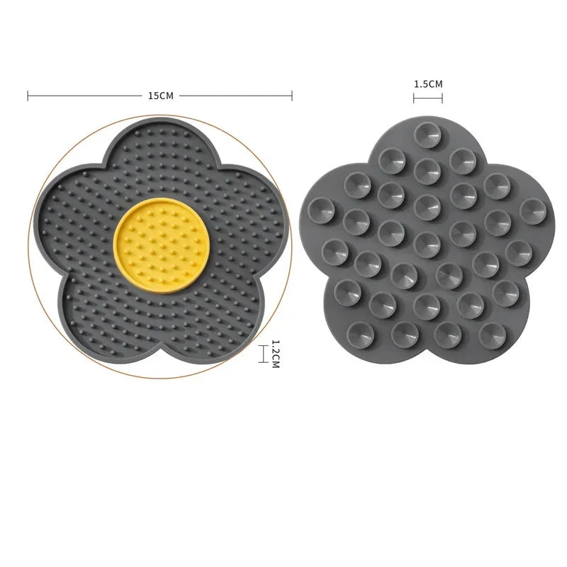 Sunflower Silicone Licking Plate - Slow Treat Mat for Dogs and Cats