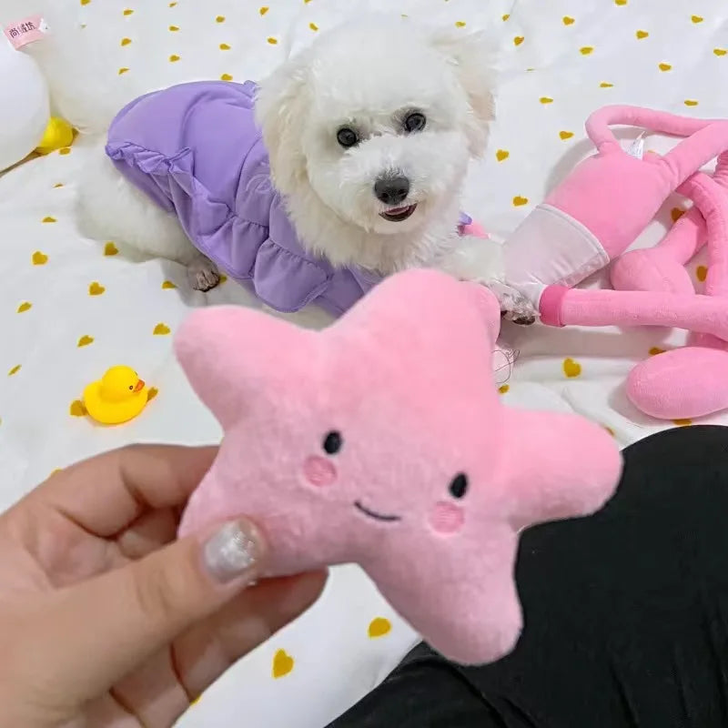 Squeaky Animal Dog Toys - Bite Resistant Plush for Small Dogs