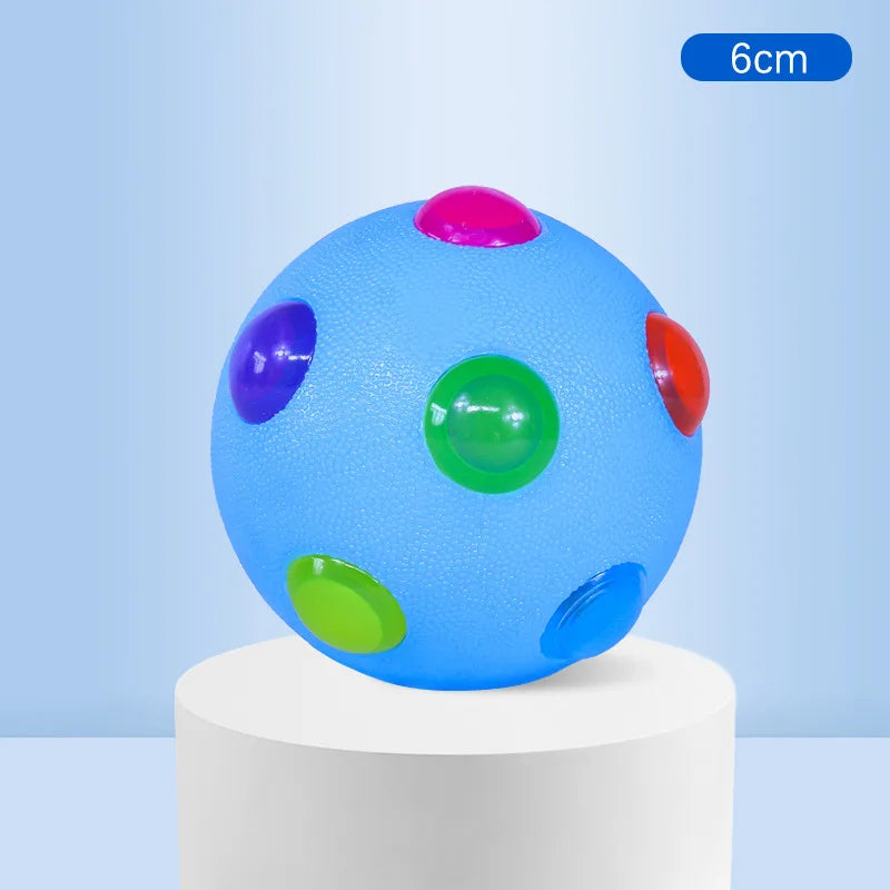Glowing TPR Dog Ball - Light-Up Bouncy Fetch Toy for Evening Walks