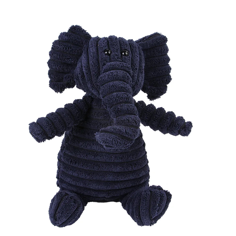 Corduroy Monkey and Pig Dog Toy - Squeaky Plush for Large Dogs