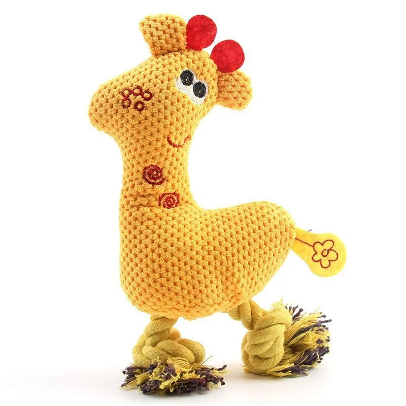 Squeaky Fleece Dog Toy - Soft Indoor Chew for Puppies and Kittens