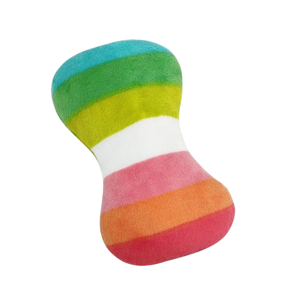 Fruit Plush Dog Toys - Cartoon Squeaky Chews for Dogs and Cats