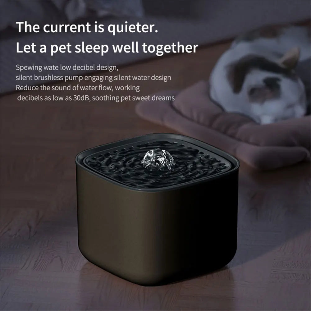 3L Cat Water Fountain - Filtered USB Drinking Dispenser, Quiet Pump