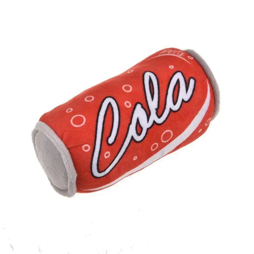 Plush Beer Bottle Dog Toy - Soft Squeaky Boredom Buster