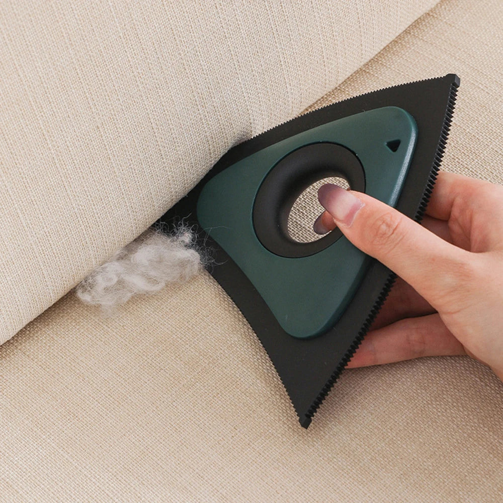 Triangular Pet Hair Remover Brush - Carpet, Sofa and Bed Fur Tool