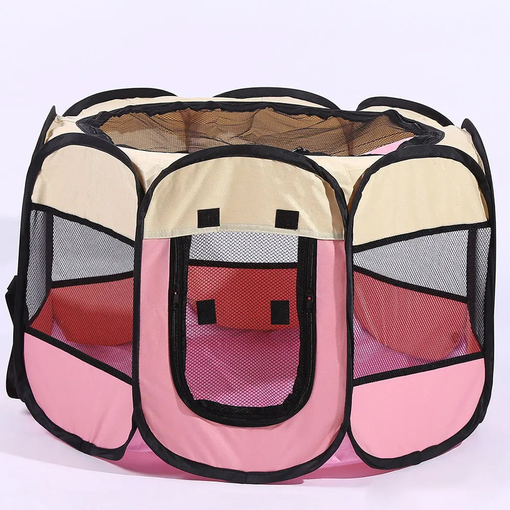 Foldable Pet Tent - Detachable Cat Nest and Dog Enclosure