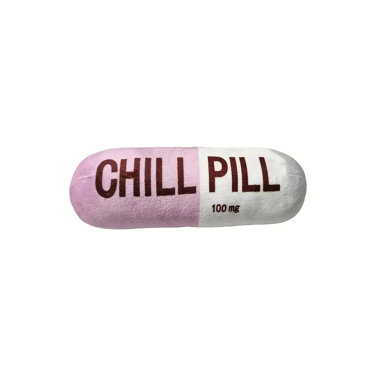 Plush Squeaky Dog Toy - Pill Shape Interactive Chew for Dental Play