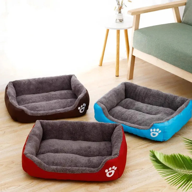 Square Nest Dog Bed - Warm Bolstered Kennel for Small to Plus Size Dogs