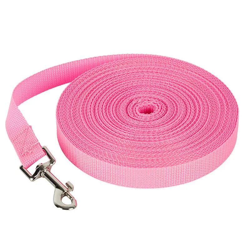 Nylon Long Line Dog Training Leash - 1.5m to 30m Recall Lead