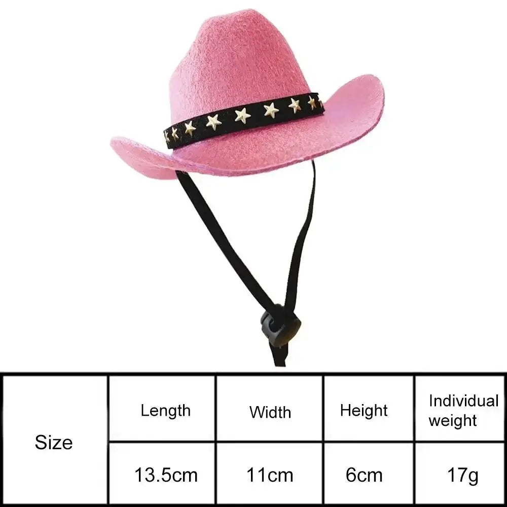 Dog Cowboy Hat - Adjustable Summer Headwear for Cats and Dogs