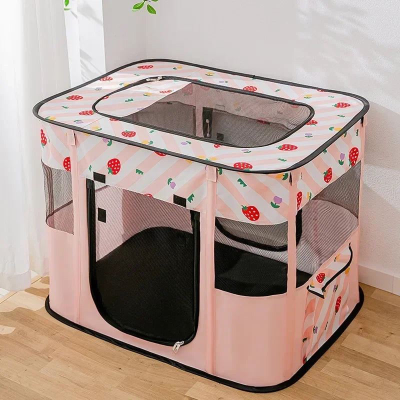 Folding Cat House Tent - Cosy Delivery Room and Kitten Bed