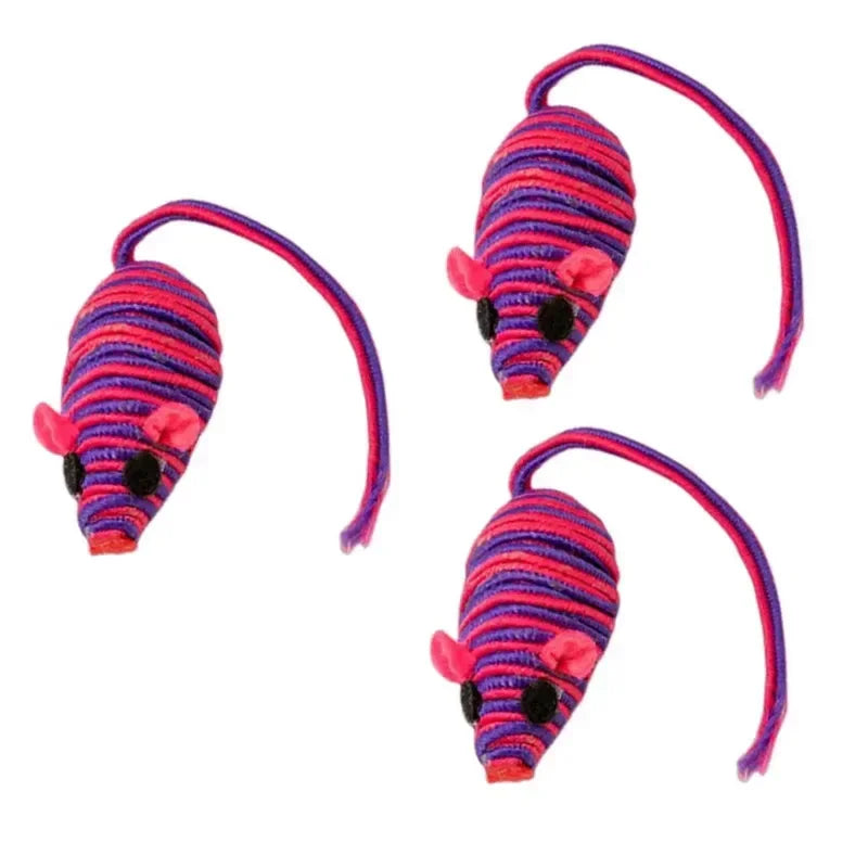 Winding Mouse Cat Toys 3 Pack - Interactive Chase Toys for Kittens