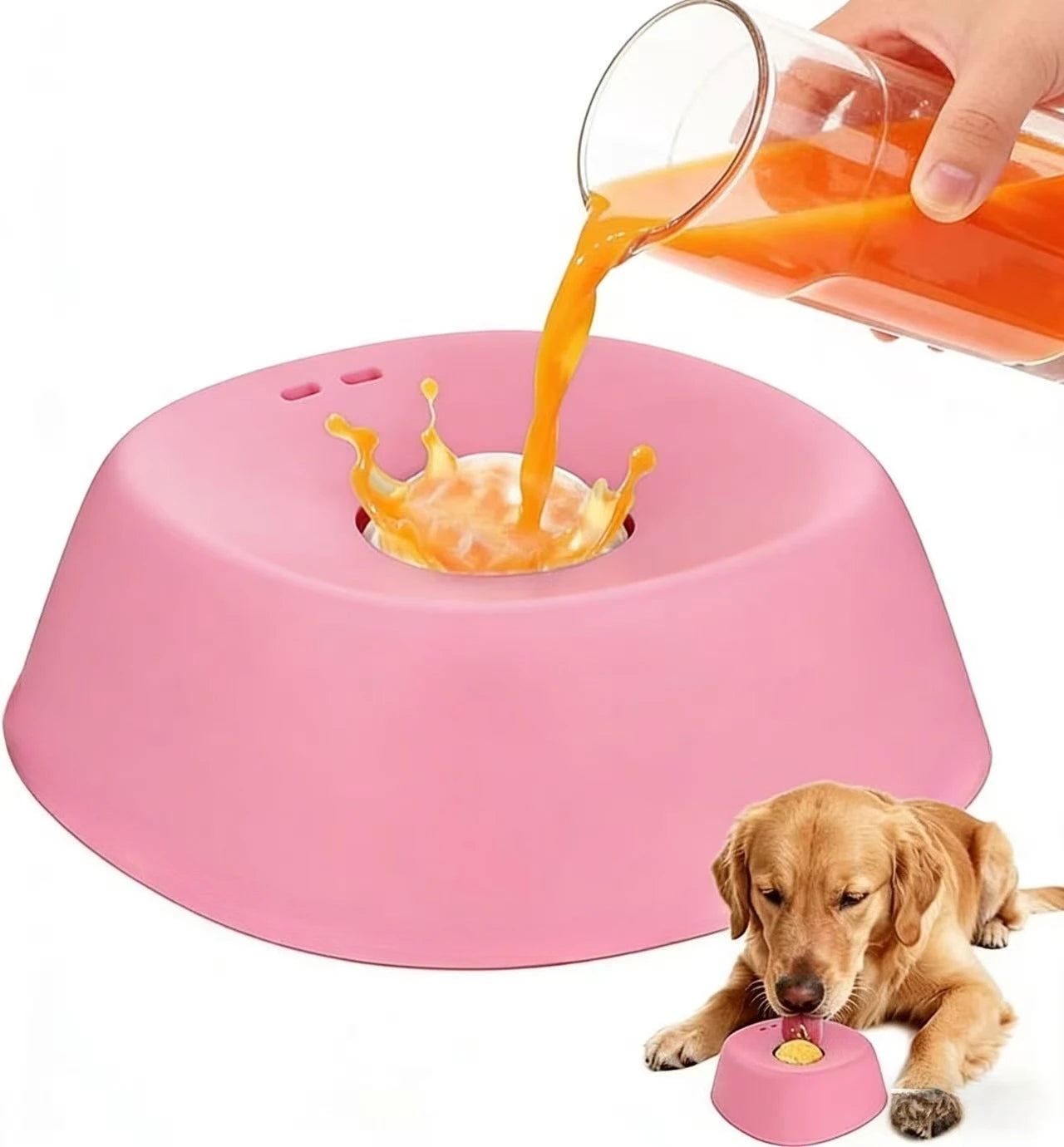 Anti-Choking Slow Feeder Dog Bowl - Non-Slip Lick Bowl for Treats