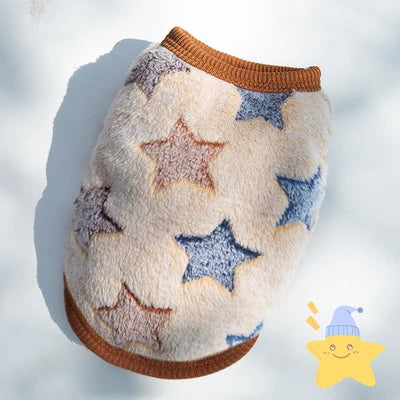 Puppy Puffer Jacket - Flannel Lined Winter Vest for Small Dogs