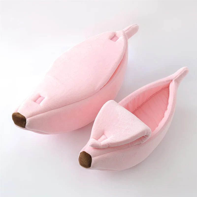 Banana Cat Sleeping Bag - Semi-Enclosed Warm Plush Nest House
