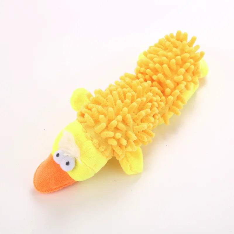 Squeaky Fleece Dog Toy - Soft Indoor Chew for Puppies and Kittens