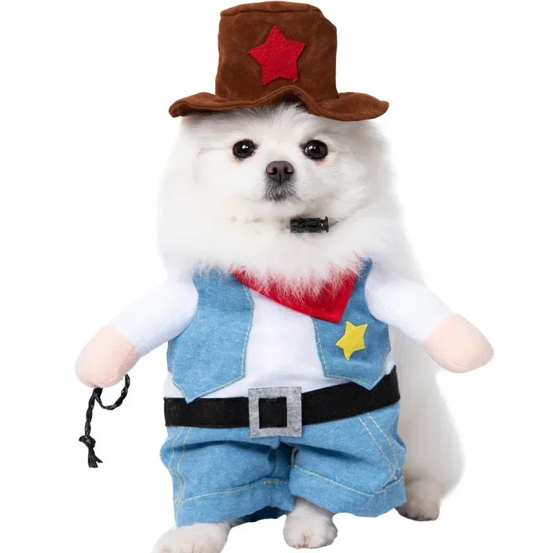 Halloween Pet Costume - Funny Standing Dress-Up Outfit for Dogs and Cats