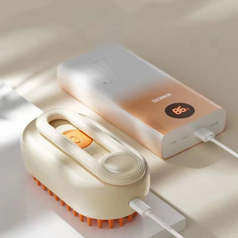 3-in-1 Electric Pet Grooming Brush - Steam Spray and Massage Comb