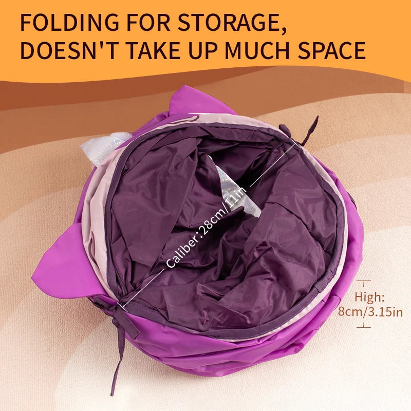 Unicorn Cat Tunnel Toy - Large Collapsible Tunnel with 6 Exits