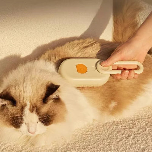 3-in-1 Electric Pet Grooming Brush - Steam Spray and Massage Comb