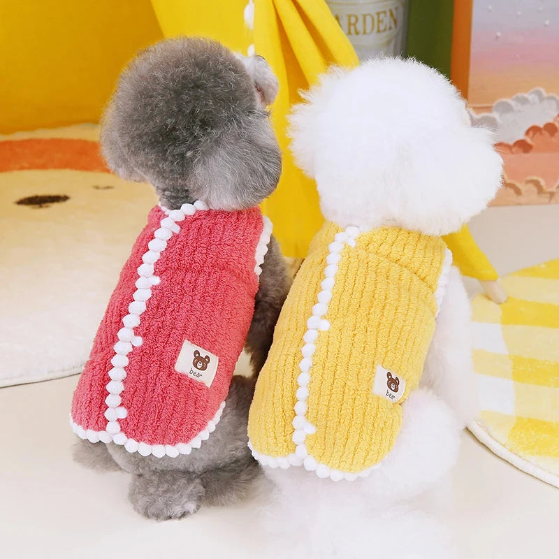 Soft Fleece Dog Coat - Warm Winter Jacket for Small Dogs and Cats
