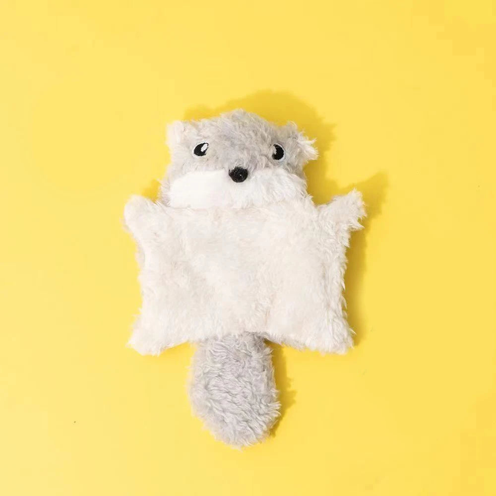 Flying Squirrel Cat Toy - Small Squeaky Interactive Kitten Toy