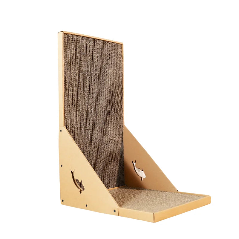 L-Shaped Cat Scratching Post - Vertical Wall and Floor Corner Scratcher