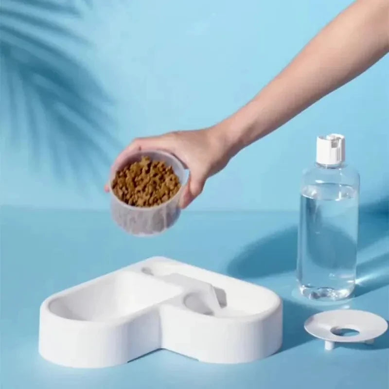 Dual-Use Pet Bowl - Moisture-Proof Food and Water Basin for Cats and Dogs