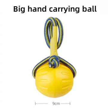 Floating EVA Dog Ball with Rope - Water Fetch and Tug Toy