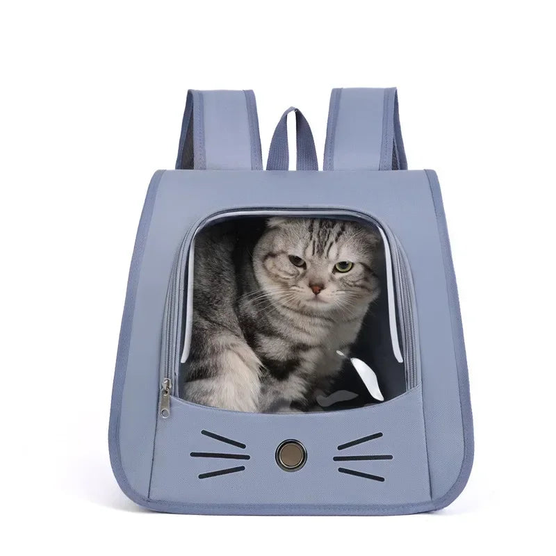 Cat Carrier Backpack - Breathable Portable Travel Bag for Small Pets