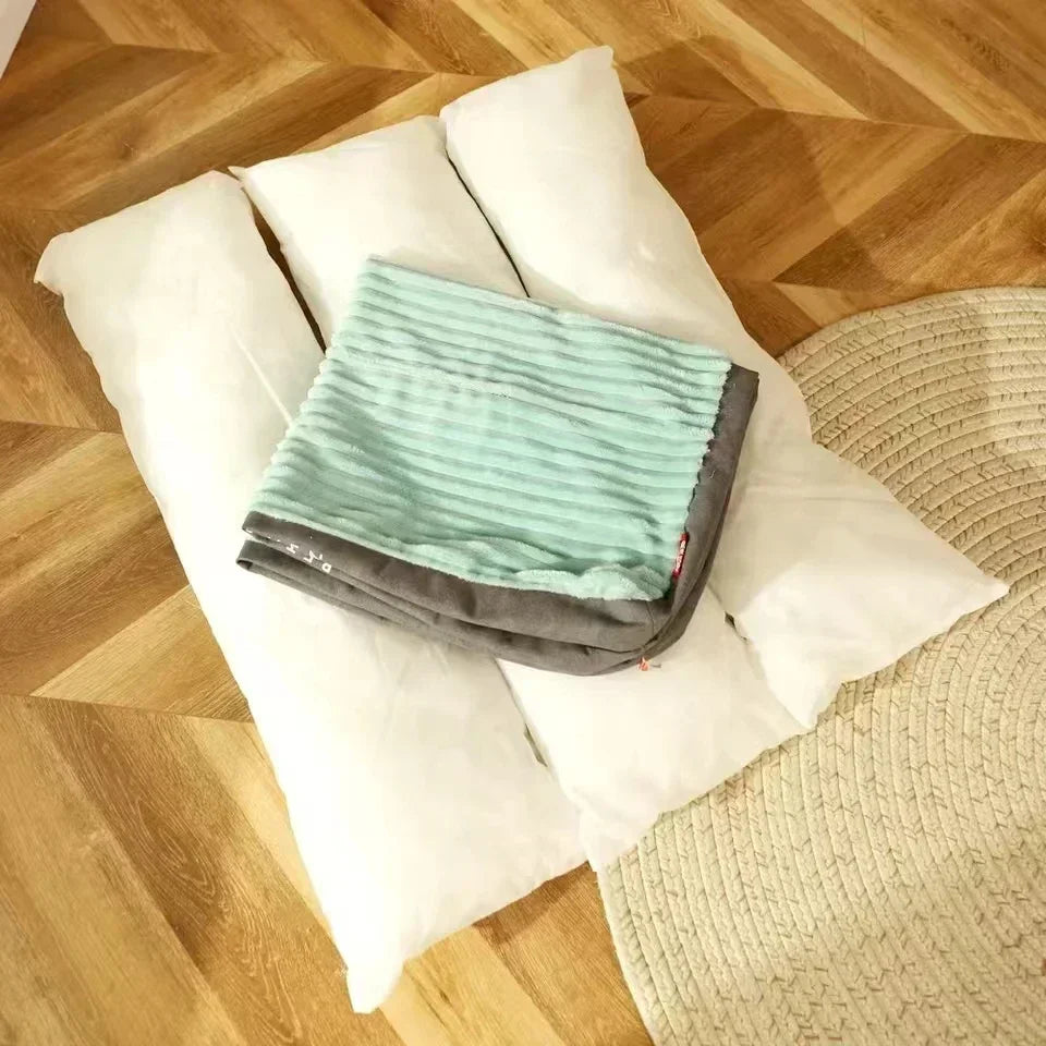 Washable Corduroy Dog Bed - Deep Sleep Cushion for Small to Large Dogs