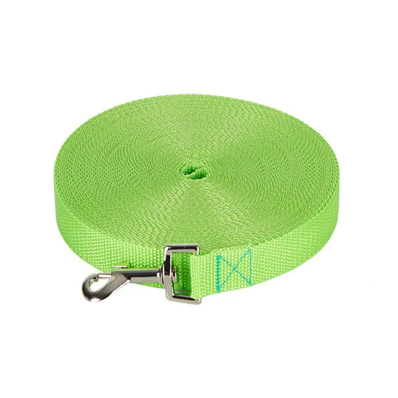 Nylon Long Line Dog Training Leash - 1.5m to 30m Recall Lead