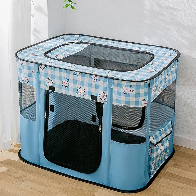 Folding Cat House Tent - Cosy Delivery Room and Kitten Bed