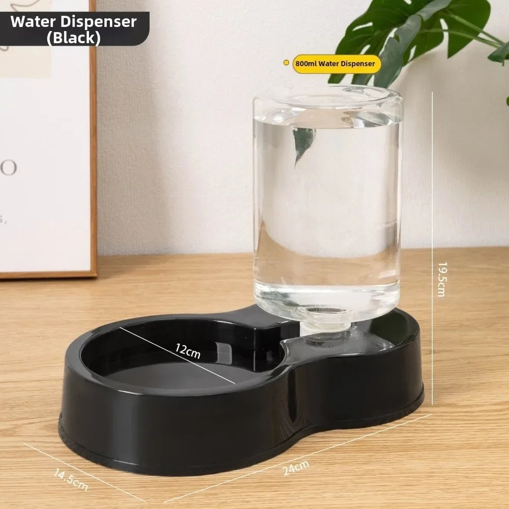 800mL Automatic Pet Feeder Set - Food Bowl and Water Dispenser