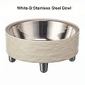 Elevated Stainless Steel Pet Bowl - Anti-Tip Neck Protection Feeder