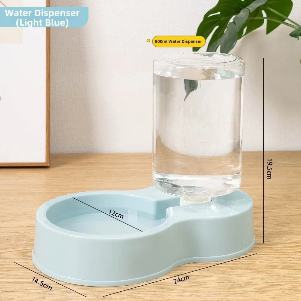 800mL Automatic Pet Feeder Set - Food Bowl and Water Dispenser