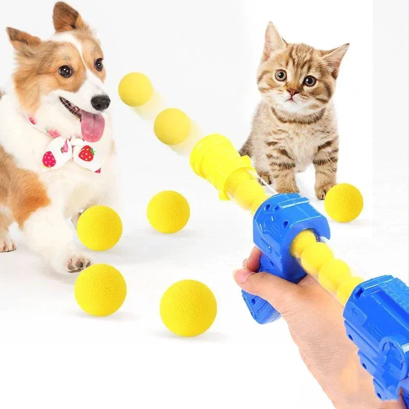 Interactive Cat Pompom Launcher - Chase & Pounce Teaser Toy