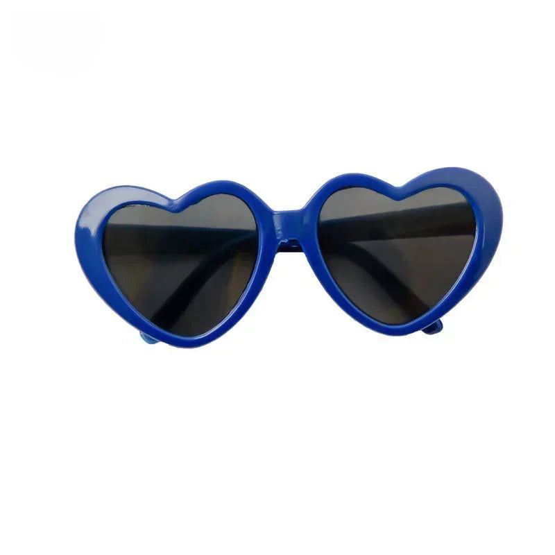 Heart-Shaped Pet Sunglasses - Photo Accessory for Dogs and Cats
