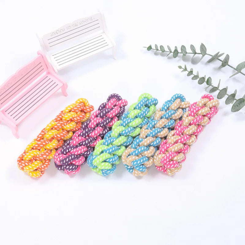 Cotton Rope Dog Ball - Dental Chew and Tug Toy for Puppies and Dogs
