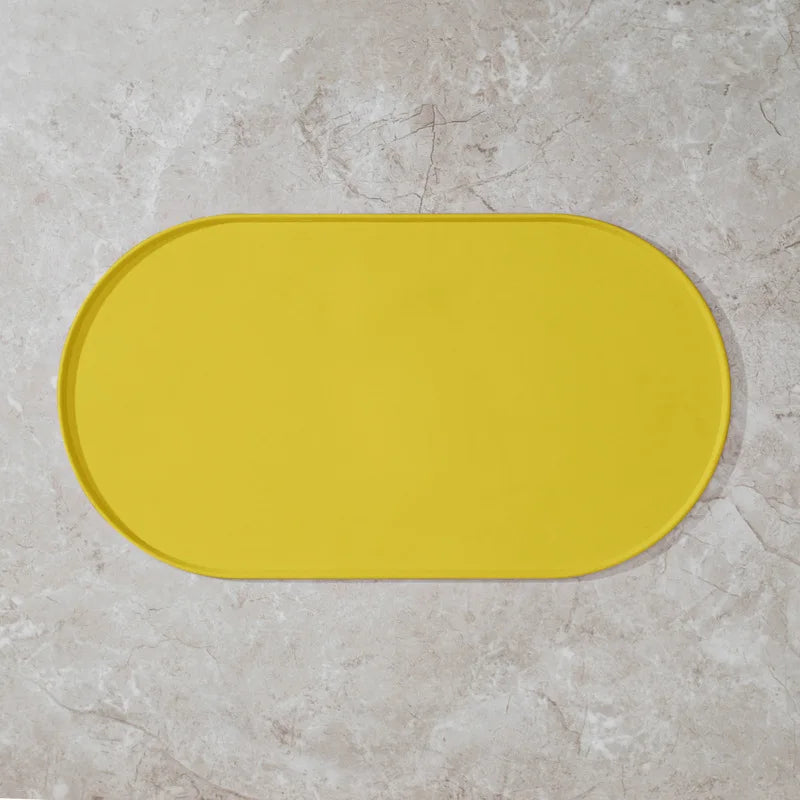 Cat Feeding Mat - Non-Slip Waterproof Mat for Food and Water Bowls