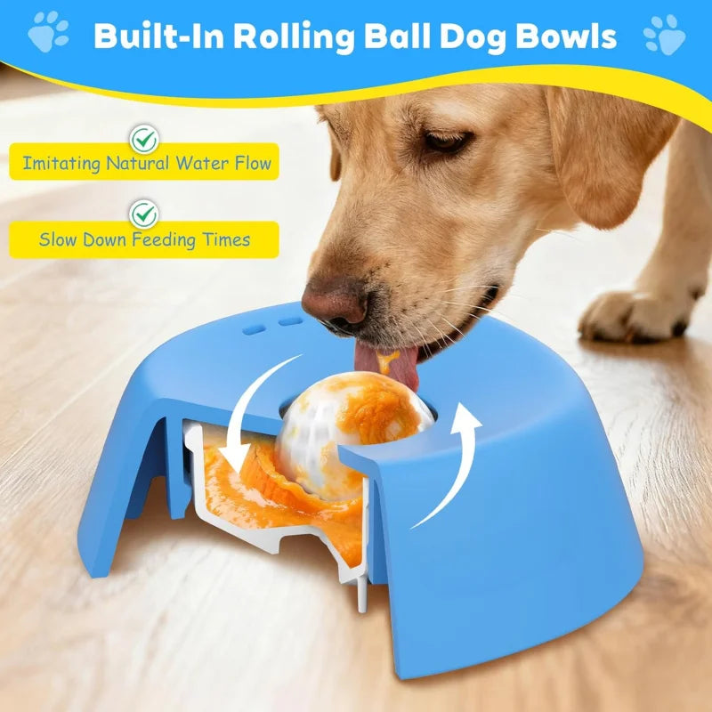 Anti-Choking Slow Feeder Dog Bowl - Non-Slip Lick Bowl for Treats