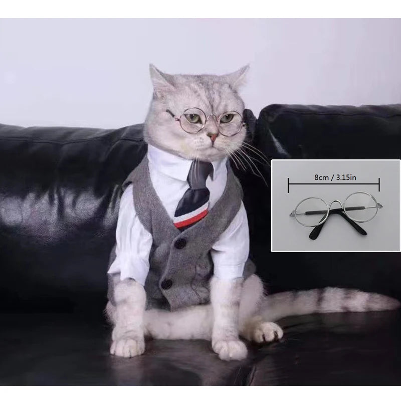 Pearl Pet Sunglasses - Luxury Photo Prop Eyewear for Cats and Dogs