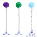 Cat Feather Spring Toy with Suction Cup - Interactive Teaser Wand