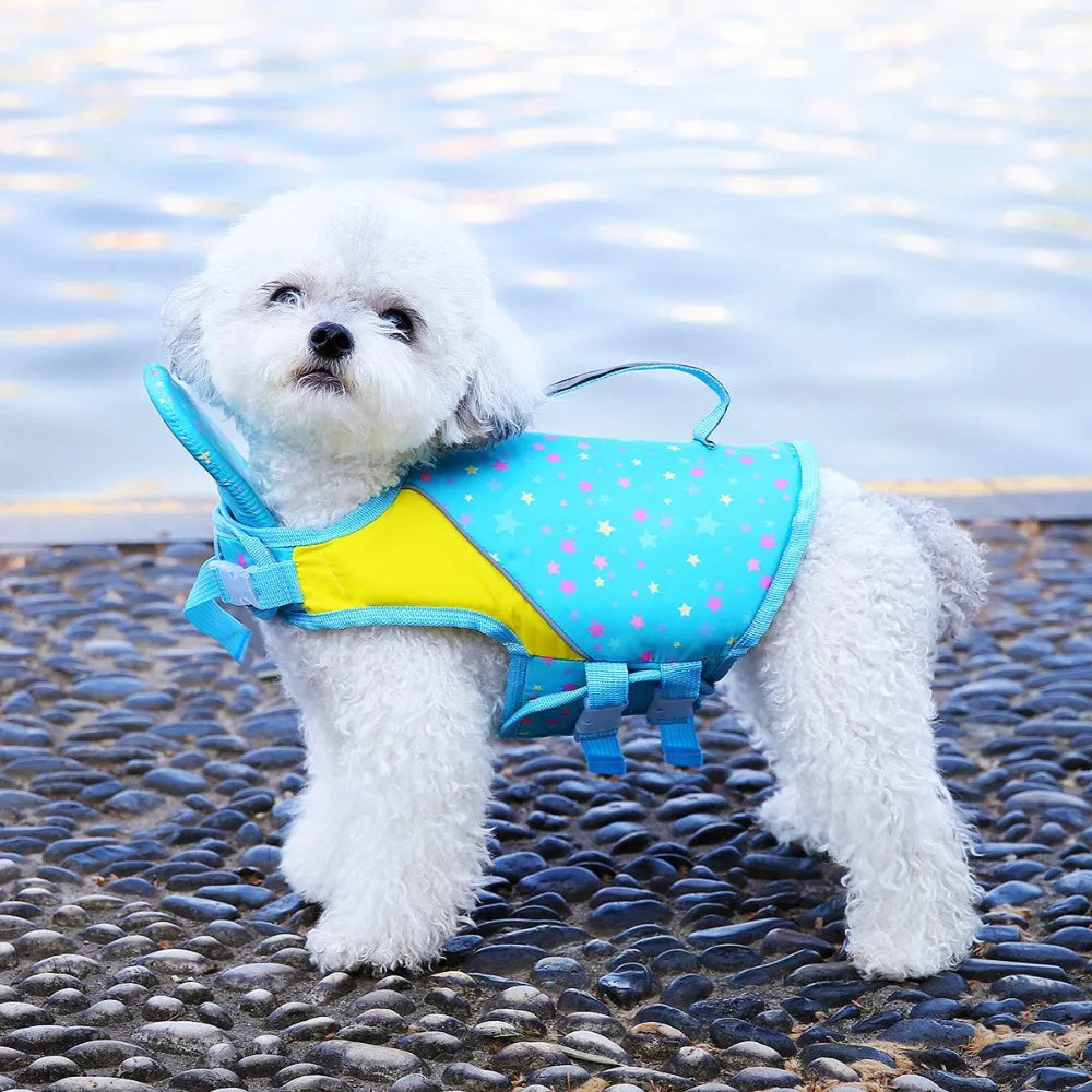 Dog Life Jacket with Removable Front Float - Adjustable Swim Vest