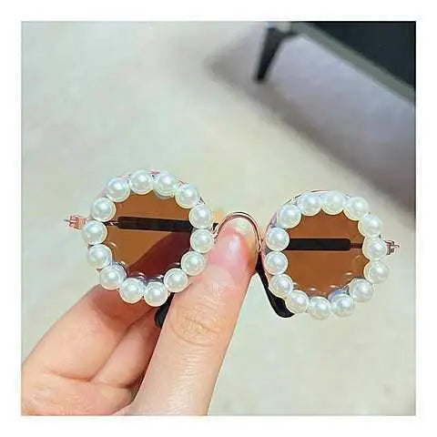 Pearl Pet Sunglasses - Luxury Photo Prop Eyewear for Cats and Dogs