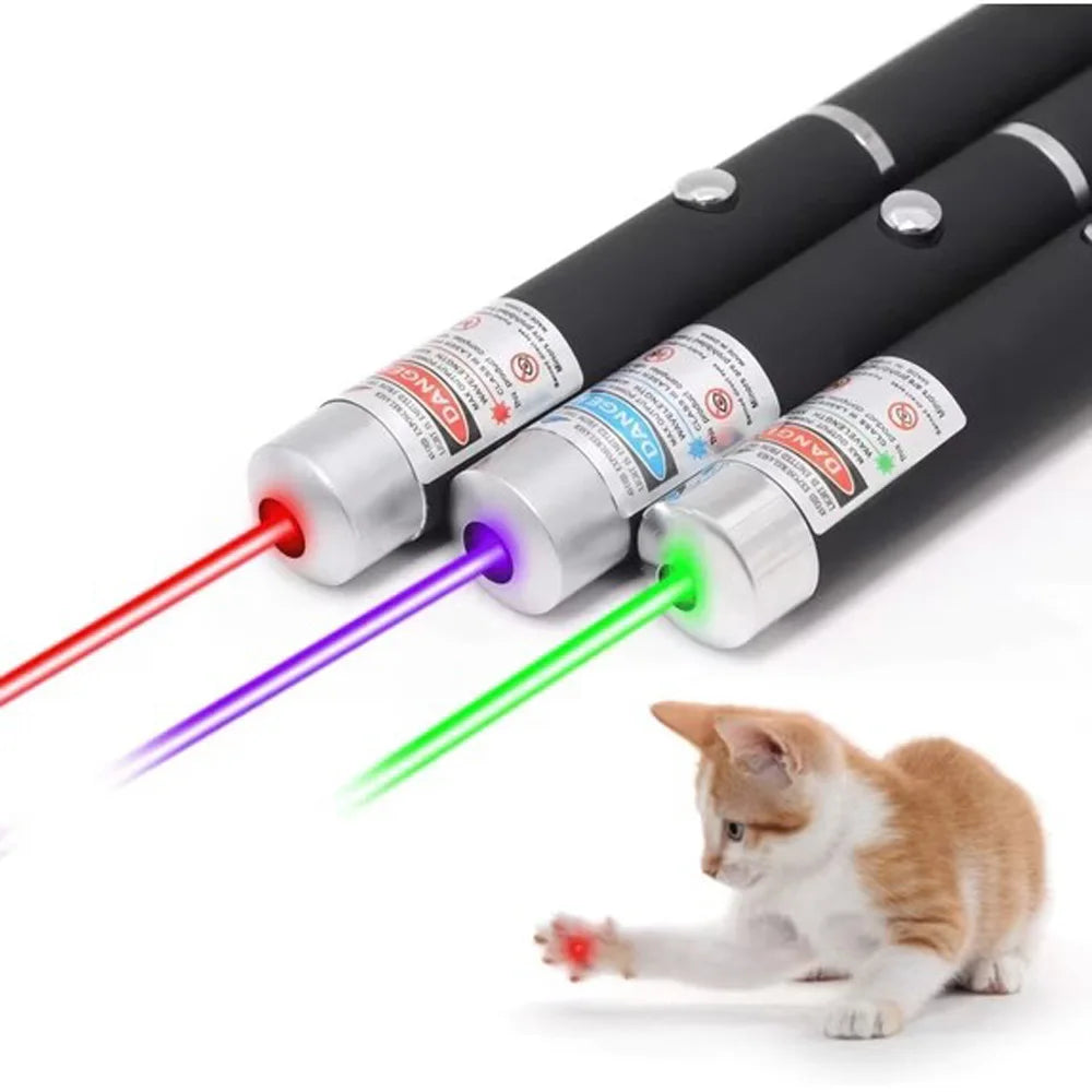 Green and Red Laser Pointer Pen - LED Flashlight Cat Play Torch
