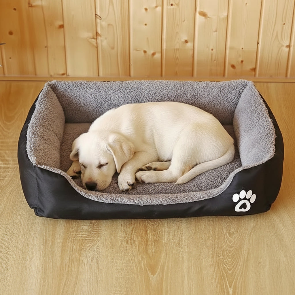 Square Nest Dog Bed - Warm Bolstered Kennel for Small to Plus Size Dogs